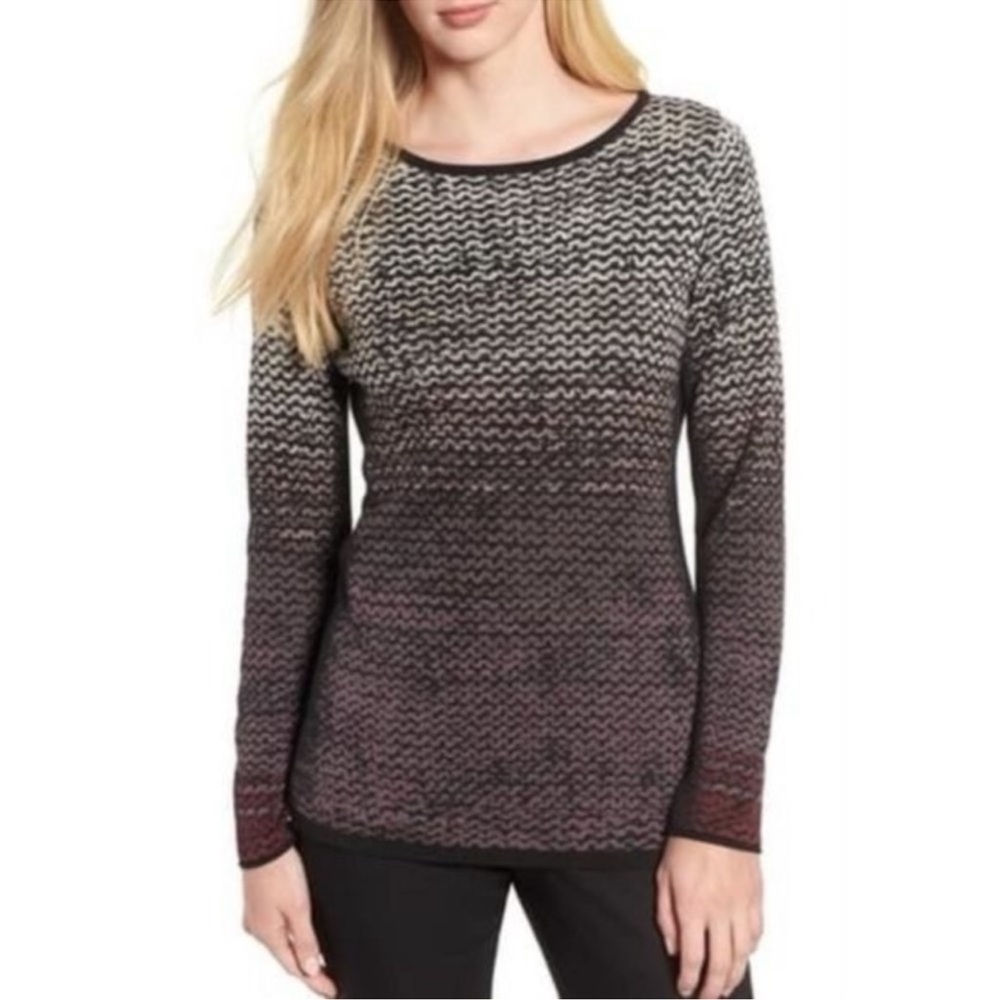 NIC+ZOE Pattern Stitch Multicolor Sweater